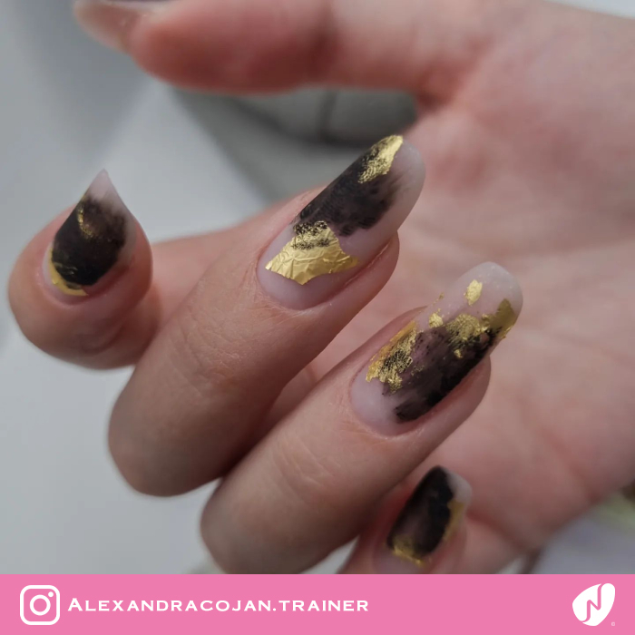 Gold Foil Nails